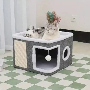 Cat House: Foldable Indoor Play Cube